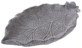 Betónové pítko pre vtáčiky Leaf, 26,5 x 5,5 x 16,5 cm