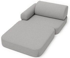 MeowBaby® Outzy Detská modulárna 6-prvková pohovka, feather-fog-gray