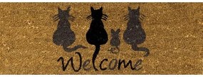 Rohožka Kokosová Welcome Cats interiérová 26x75 cm