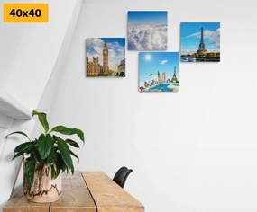 Set obrazov známe pamiatky sveta - 4x 60x60