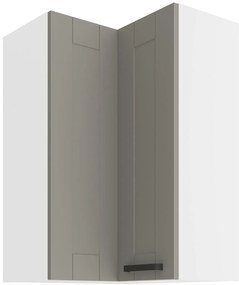 Horná rohová kuchynská skrinka Lucid 60x60 GN-90 2F (90°) (korpus: biela + front: mdf claygrey). Vlastná spoľahlivá doprava až k Vám domov. 1134674