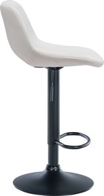 Barová stolička Camden - zamat, čierny rám - Krémová