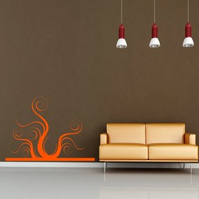 Veselá Stena Samolepka Tajomná rastlina Farba: oranžová, Veľkosť: 60 x 44 cm