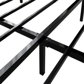 Dizajnová posteľ 180 x 200 čierna s LED podsvietením