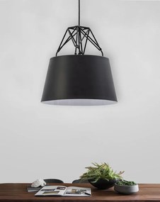 Toolight Toolight, závesná kovová stropná lampa 1xE27 APP422-1CP, čierna, OSW-00552