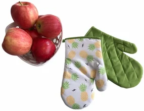 Kuchynská rukavica FRUITS, s ananásom - sada 2ks
