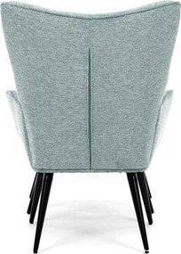 Kreslo ušiak s podnožou ELDORIA PINK