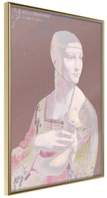 Artgeist Plagát - Pastel Lady [Poster] Veľkosť: 20x30, Verzia: Čierny rám s passe-partout