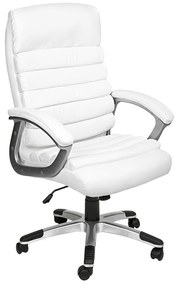 Prémiová riaditeľská otočná stolička, 2 rôzne farby, biela