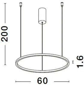 LED luster Tarquin 60 čierne