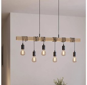 Eglo 95499 - Závesné svietidlo TOWNSHEND 6xE27/60W/230V
