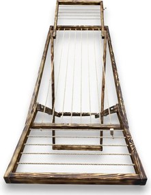 Veľký sušiak na bielizeň, sušiak na prádlo - tmavý, drevený, voľne stojací - trendy domácnosť