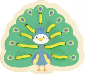 Navliekanie drevených zvieratiek na šnúrky – 10 ks