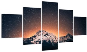 Obraz nočnej oblohy s horou (125x70 cm), 40 ďalších rozmerov