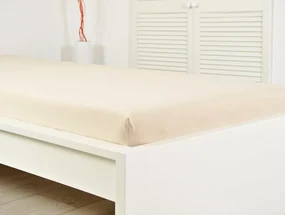 Jersey plachta do detskej postieľky EXCLUSIVE 70x140 cm krémová
