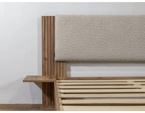 Svetlosivá dvojlôžková posteľ s roštom 140x190 cm Lior – Bobochic Paris