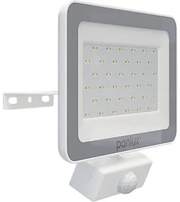 LED reflektor Panlux EVO IP65 30W 3000lm 4000K biely so senzorom pohybu