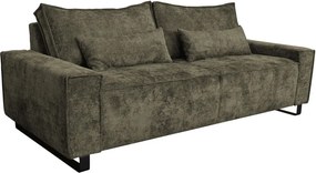 Trojmiestna pohovka Cassino, olivovo zelená tkanina