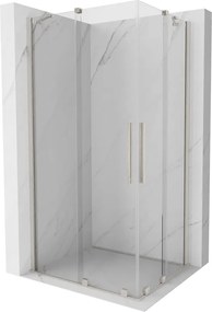 Mexen Velar Duo, sprchový kút s posuvnými dverami 100 x 90 cm, 8mm číre sklo, brúsená oceľ, 871-100-090-02-97