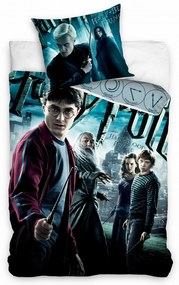 DETSKÉ BAVLNENÉ OBLIEČKY HARRY POTTER 140X200 CM, 1KS 70X90 CM VZOROVANÉ