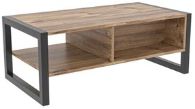 Konferenčný stolík HALDIZEN 55x105 cm čierna/hnedá