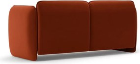 Zamatová pohovka v tehlovej farbe 168 cm Georgia – Micadoni