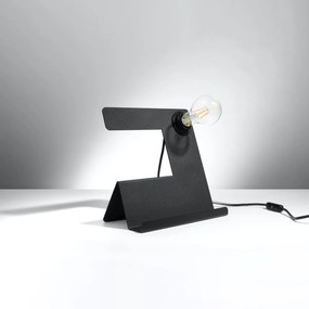 Stolná lampa Incline, čierne telo svietidla
