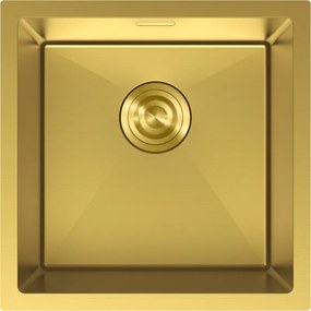 Mexen Trixo, 1-komorový nerezový drez 440 x 440 mm, brúsená zlatá, 6413441000-55