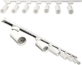 LED koľajnica 2m + 6x GU10 bodové žiarovky - sada