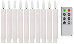 House Doctor LED sviečky s ovládaním White – set 10 ks