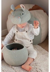 Svetlosivý látkový detský kôš na hračky ø 25x30 cm Henry the Hippo – Lorena Canals