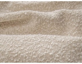 Krémovobiela čalúnená dvojlôžková posteľ s úložným priestorom s roštom 200x200 cm Simon Darren – Micadoni