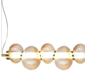 LED luster na lanku BOLLA LED/32W/230V zlatá/zadymená béžová