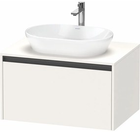 DURAVIT Ketho 2 závesná skrinka pod umývadlo na dosku, 1 zásuvka, 800 x 550 x 459 mm, biela super matná, K24885084840000