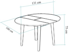 Jedálenský stôl Oliver Oak Black