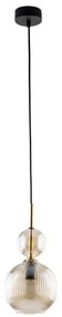 Závesné svietidlo na lane SOPHIA 1xE14/10W/230V čierna/dymovo-béžová
