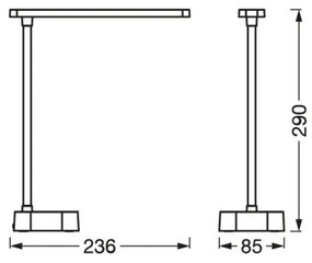 Ledvance - LED Stmievateľná dotyková stolná lampa PANAN LED/5,2W/5V 1200mAh