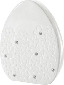 Veľkonočná dekorácia EGG 4 biela / strieborná (2 ks)