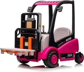 LEAN CARS Batériový vysokozdvižný vozík XMX638 ružový