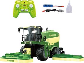 LEAN Toys Kombajn s kosačkami na trávu s efektom pary, diaľkovo ovládaný RC 2,4 GHz