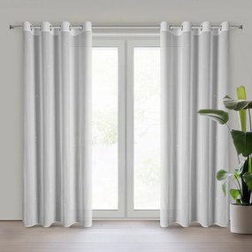 ZÁCLONA NA KRÚŽKOCH ARIADNA1 140X250 CM BIELA