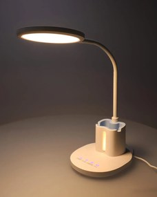 JU LED stolná lampa na čítanie, biela