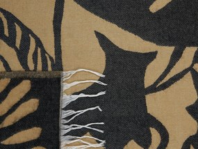Deka 130 x 170 cm béžová/čierna KUDIYA Beliani