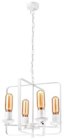 Luster na reťazi CEDRIC II 4xE27/60W/230V biela