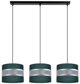 Luster na lanku CORAL 3xE27/60W/230V zelená