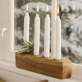 Ib Laursen Adventný drevený svietnik Block Unique 30 cm