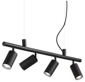 Ideal Lux - LED Luster na lanku DYNAMITE 4xGU10/7W/230V CRI 90 čierna