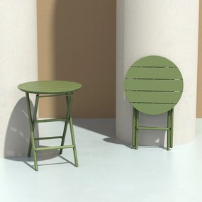 HELEN FOLDING Ø60 sklopný záhradný stôl olive green