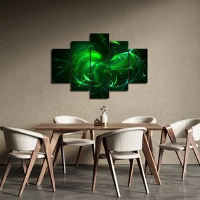 Obraz - zelená abstrakcia (150x105 cm)