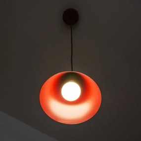 Závesné svietidlo na lanku ETNA II 1xE27/15W/230V pr. 18,5 cm červené